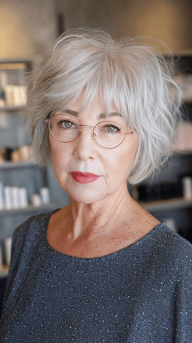 Chic Textured Short Spiky Bob with Soft Layers