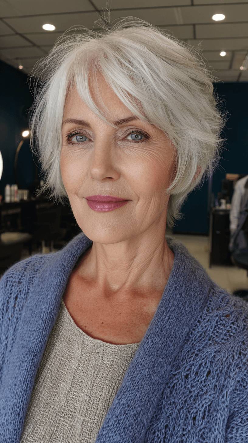 Chic Wispy Short Bob with Soft Volume