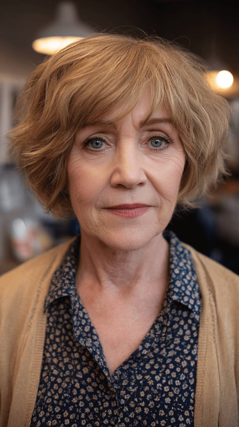 Elegant Textured Short Bob with Soft Spiky Layers