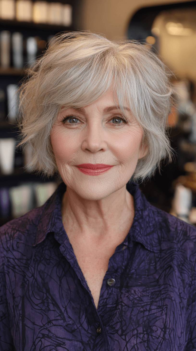 Softly Layered Short Spiky Bob with Subtle Volume