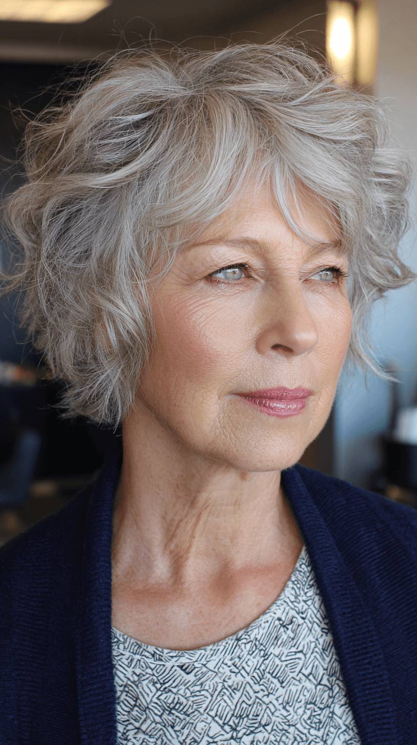 Softly Textured Wavy Bob with Gentle Layers