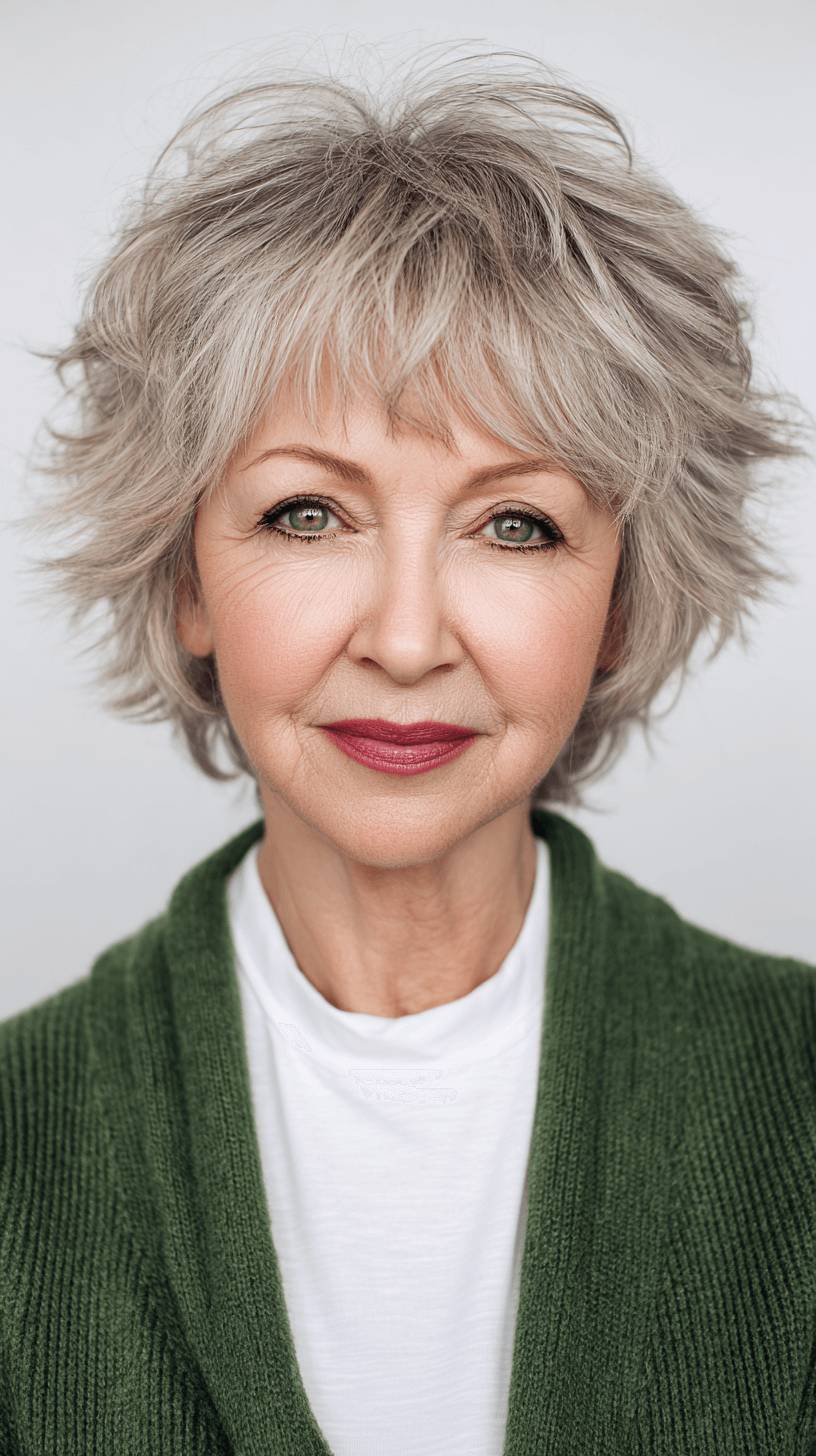 Textured Short Spiky Bob with Feathered Layers