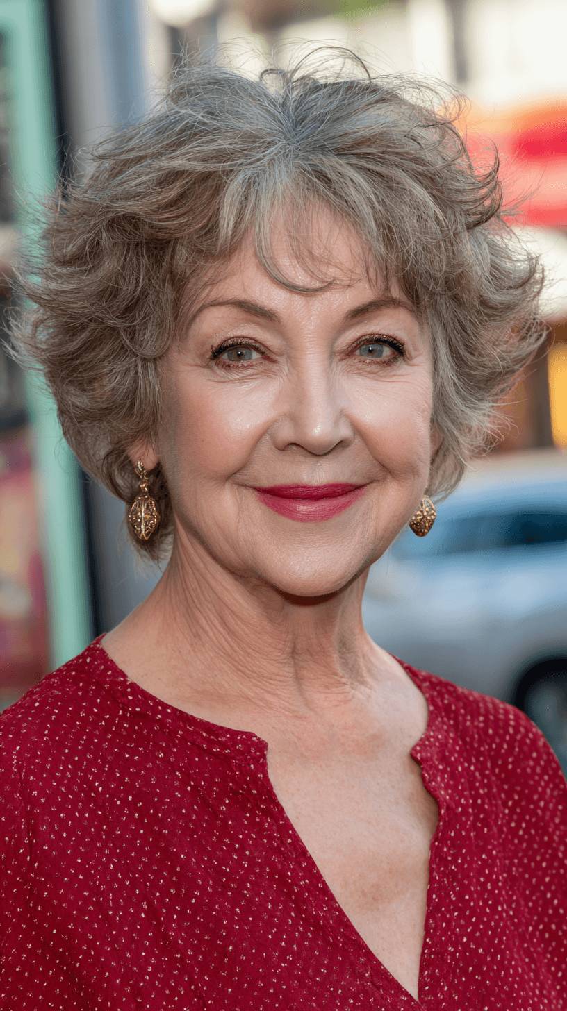 Textured Short Spiky Bob with Playful Volume