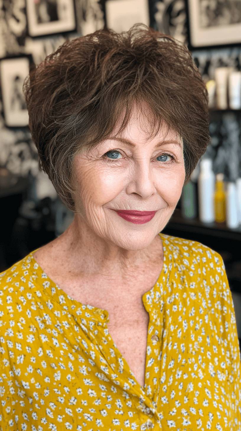 Textured Short Spiky Bob with Soft Layers