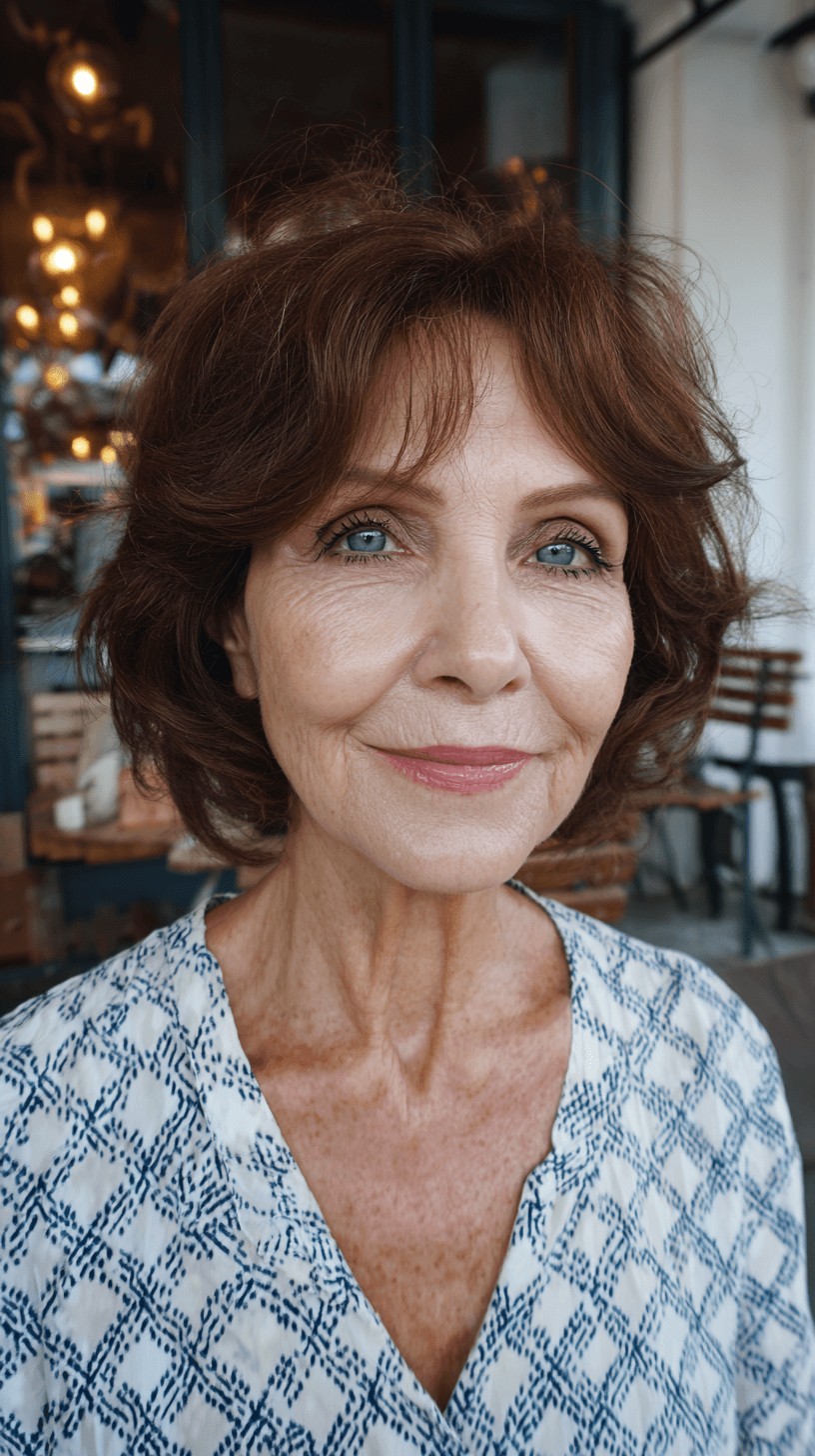 Chic Curly Bob with Textured Layers
