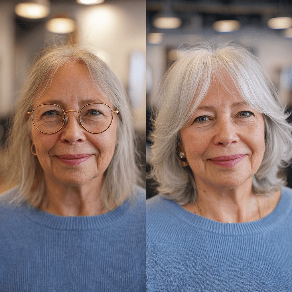 Effortlessly Chic Silver Layered Cut with Gentle Waves
