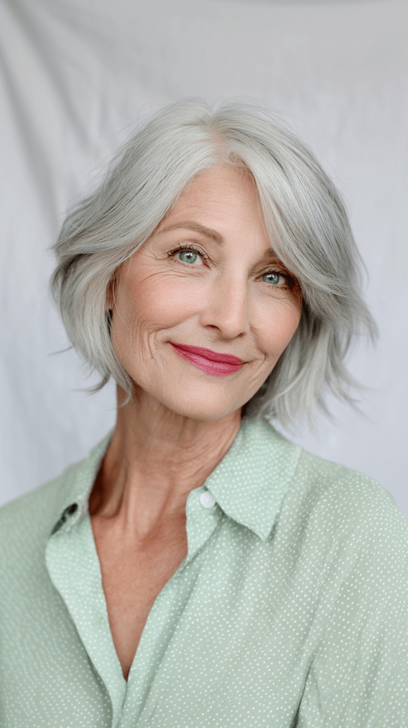 Modern Textured Silver Butterfly Cut with Soft Ends