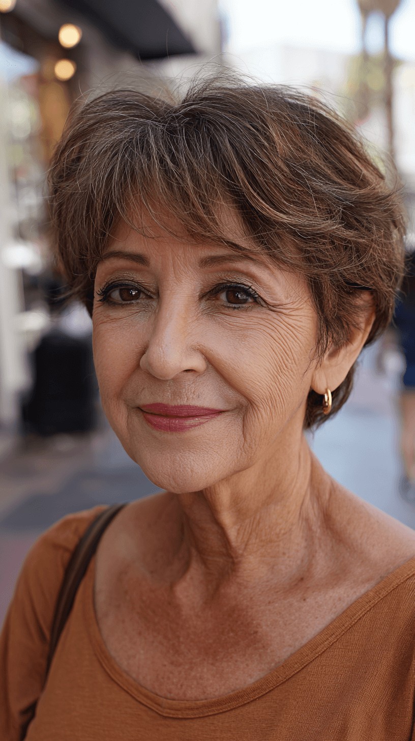 Textured Short Layered Cut with Subtle Volume