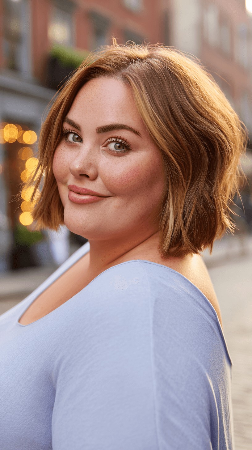 Chic Textured Bob with Subtle Face-Framing Layers