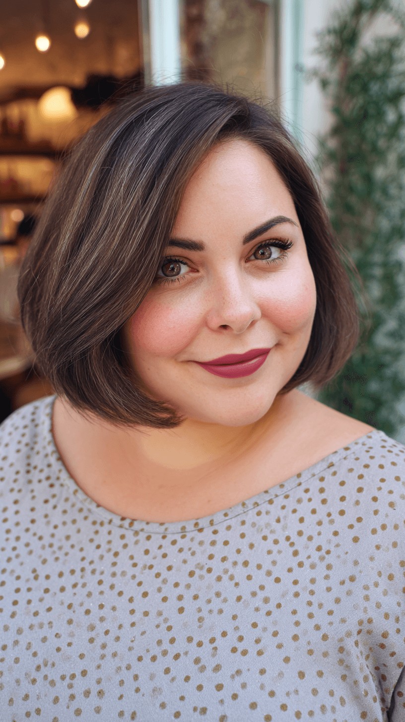 Stylish Textured Bob with Subtle Highlights