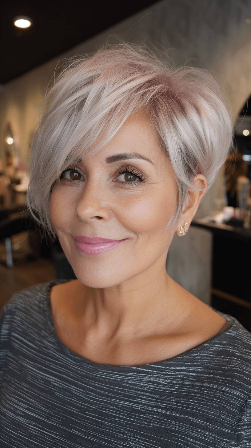 Chic Textured Pixie Cut with Soft Waves