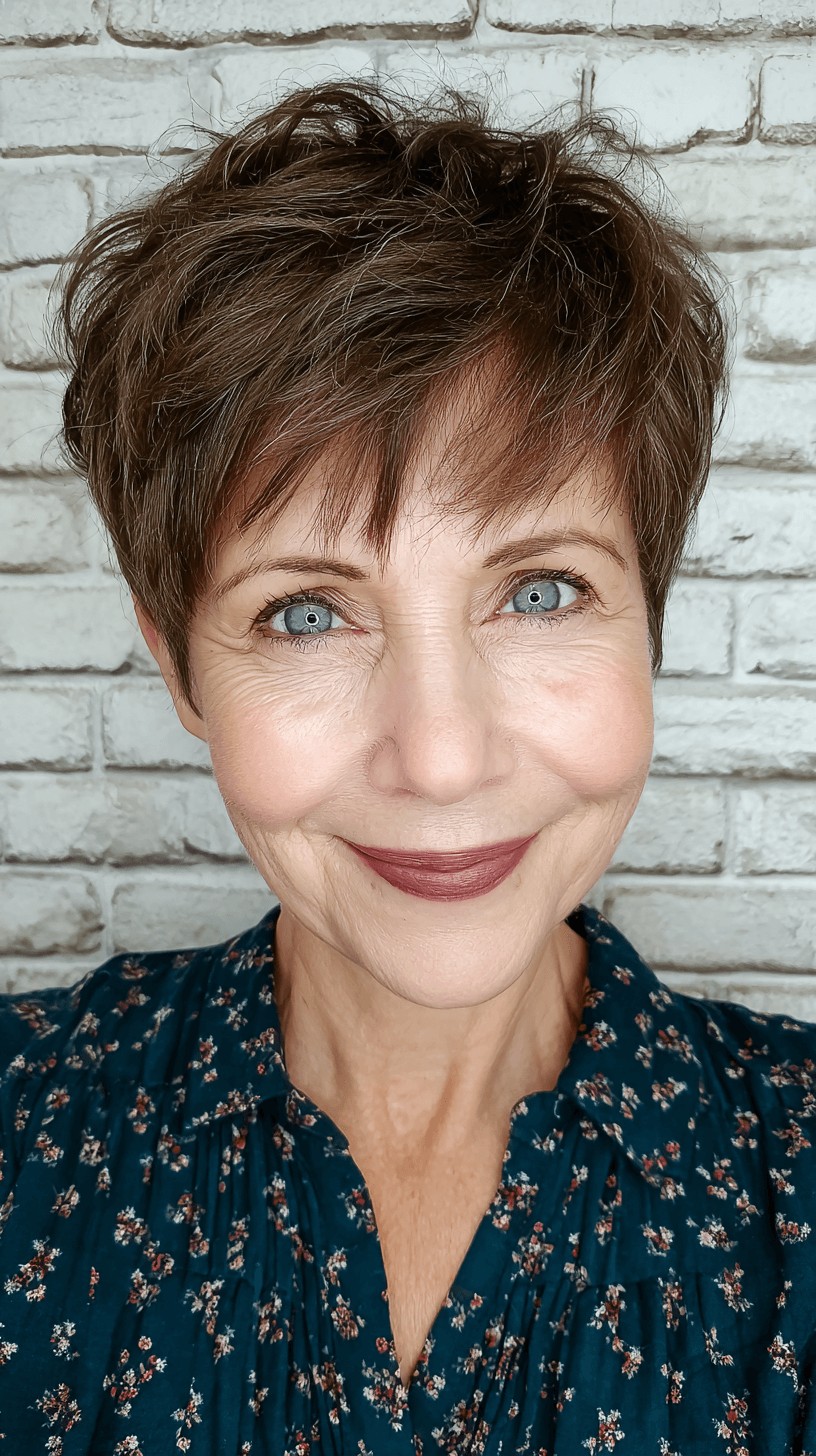 Chic Textured Side-Swept Pixie with Subtle Volume