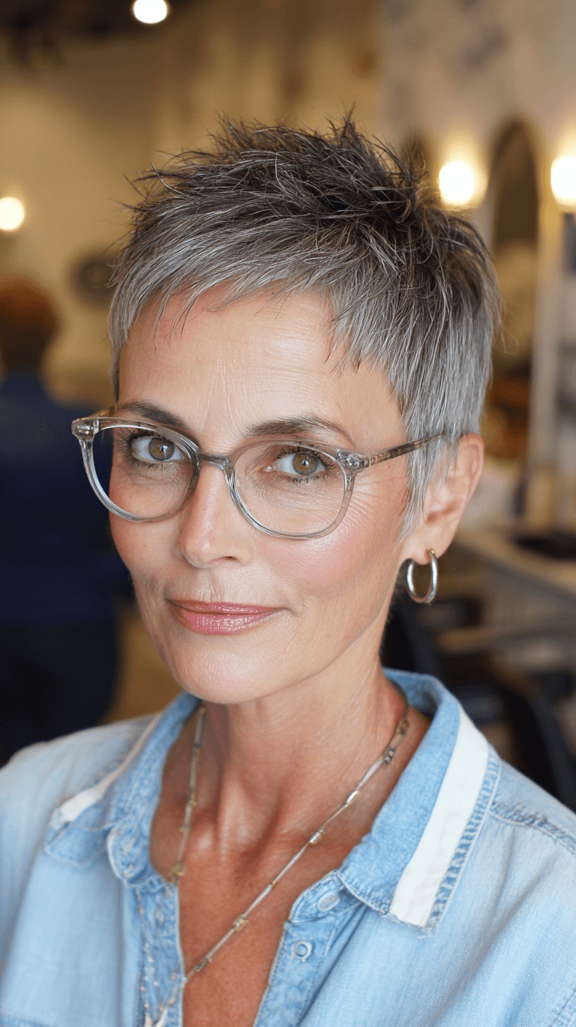 Chic Textured Short Pixie with Subtle Layers