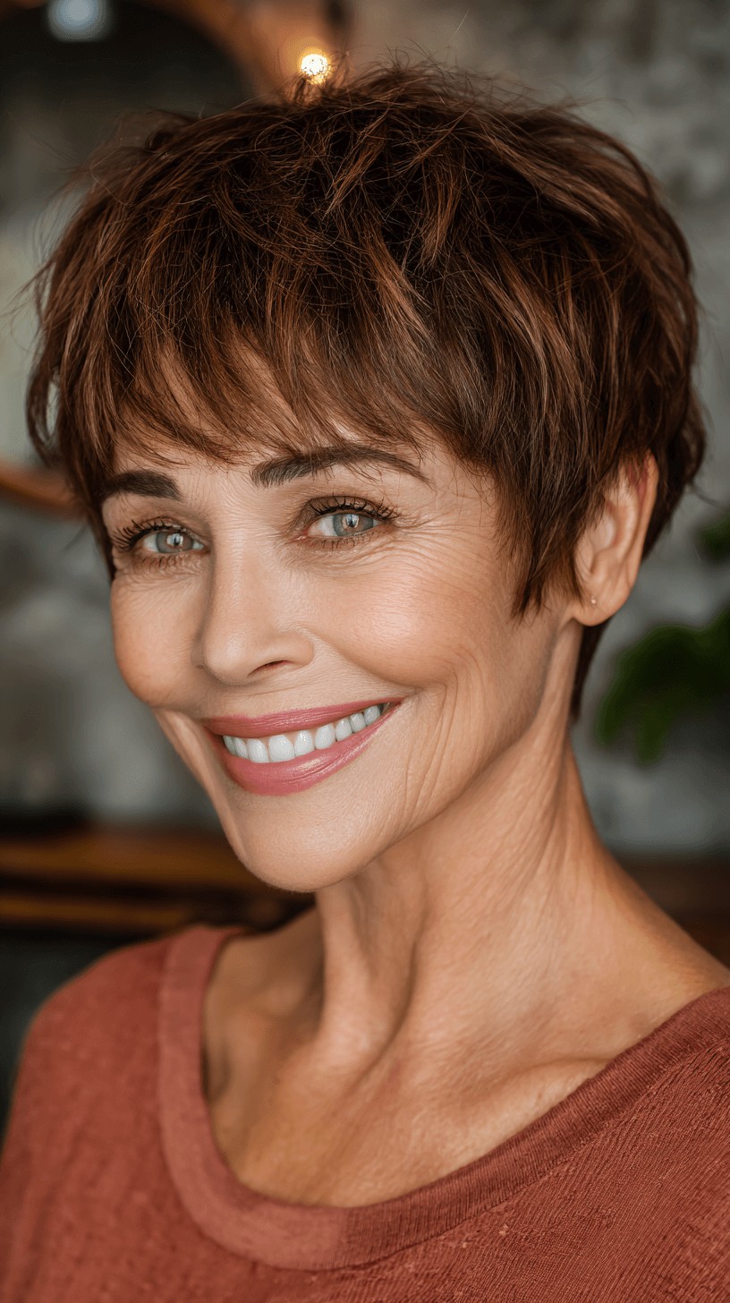 Textured Short Pixie Cut with Soft Volume