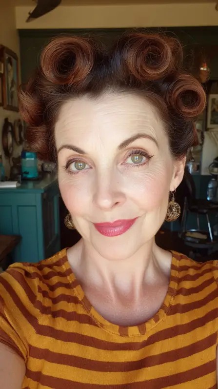 Charming Retro Curls with Defined Volume