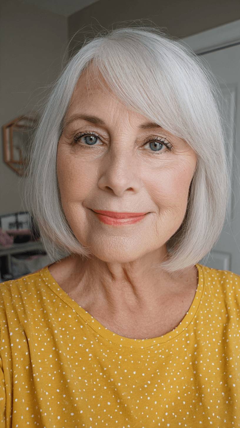 Chic Blunt Bob with Soft Feathered Edges