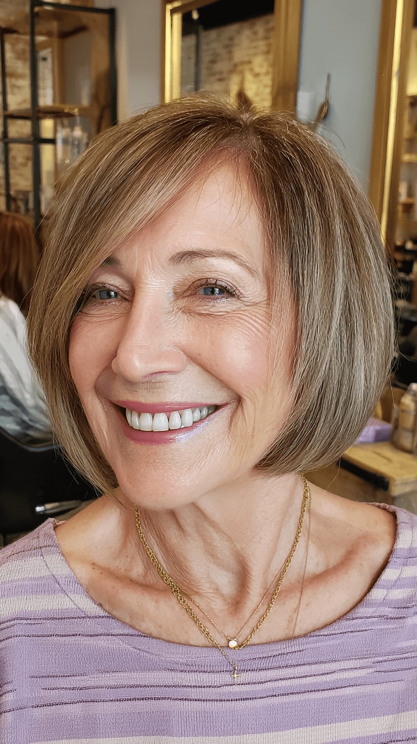 Chic Blunt Oval Bob with Subtle Layers