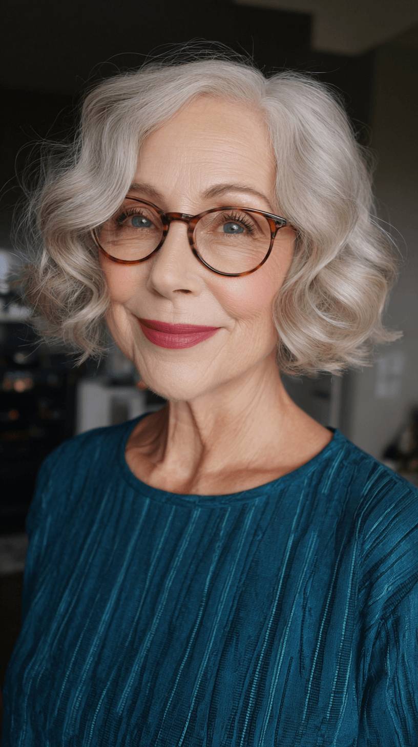 Chic Curled Bob with Soft Waves