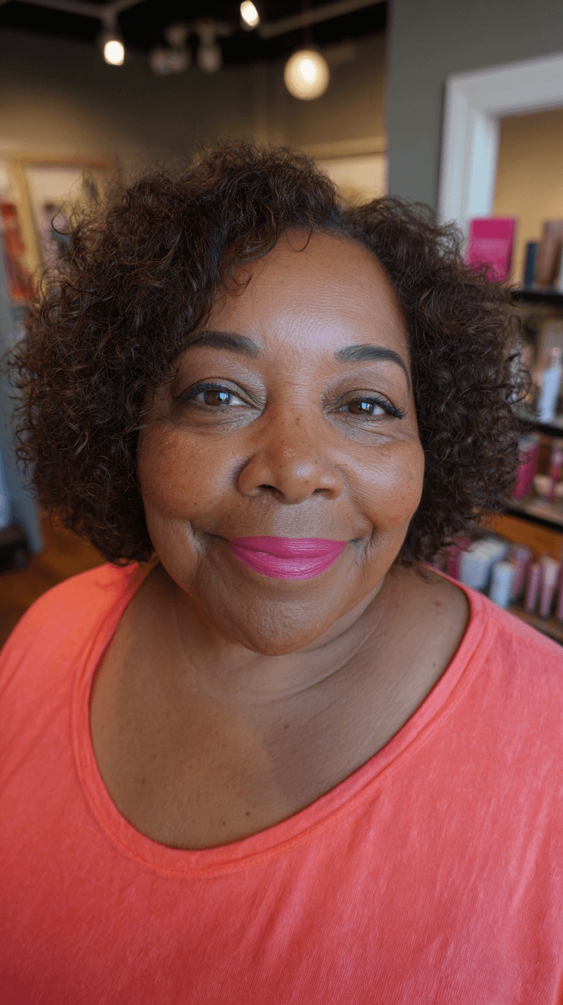 Chic Curly Bob with Soft Layers