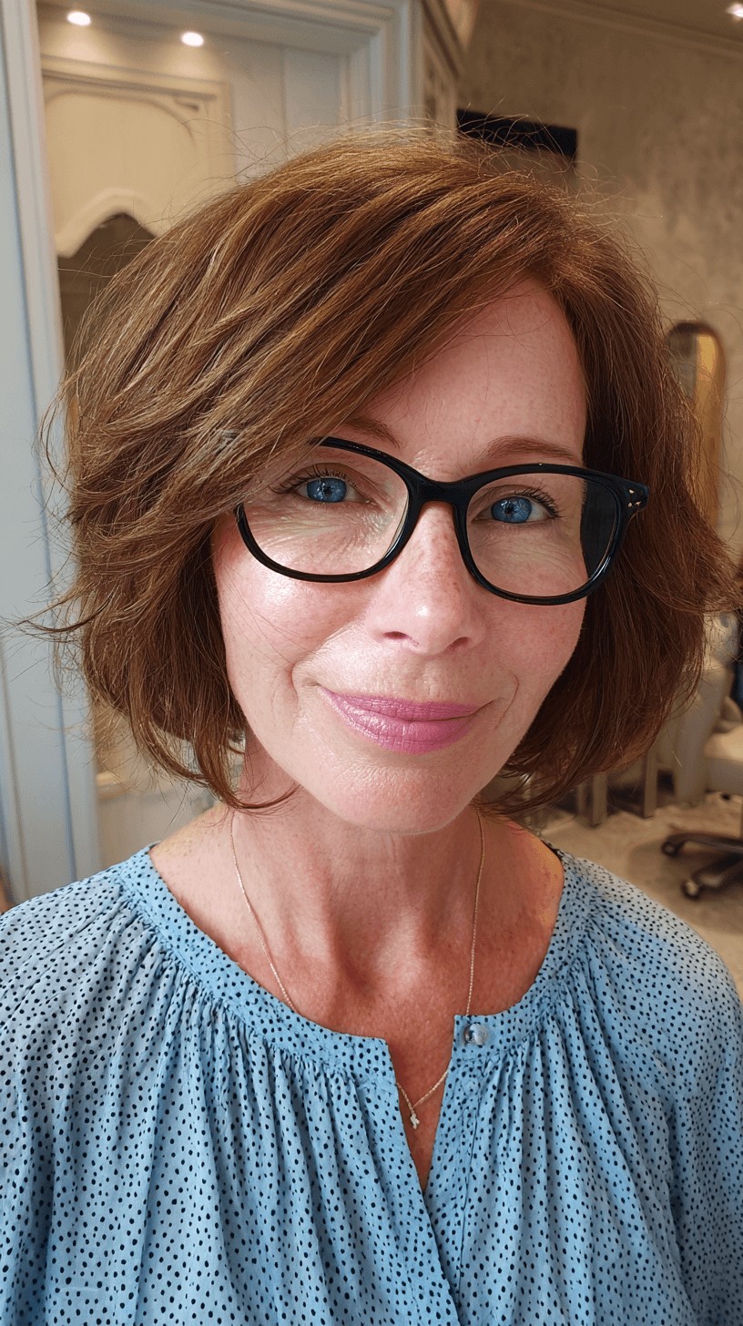 Chic Feathered Bob with Subtle Textured Layers