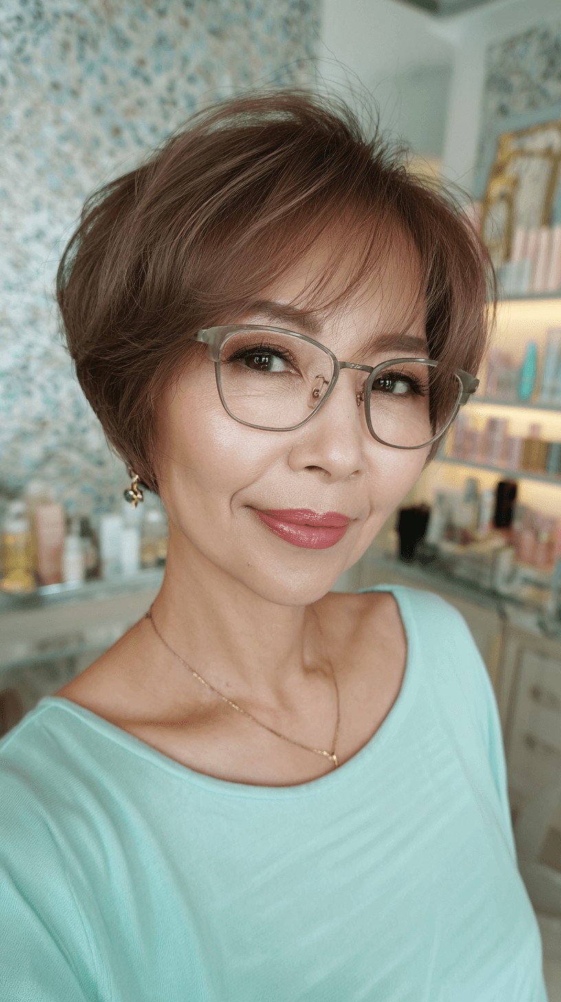 Chic Feathered Bob with Subtle Volume