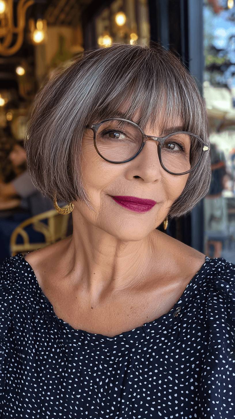 Chic Jaw-Length Bob with Soft Bangs