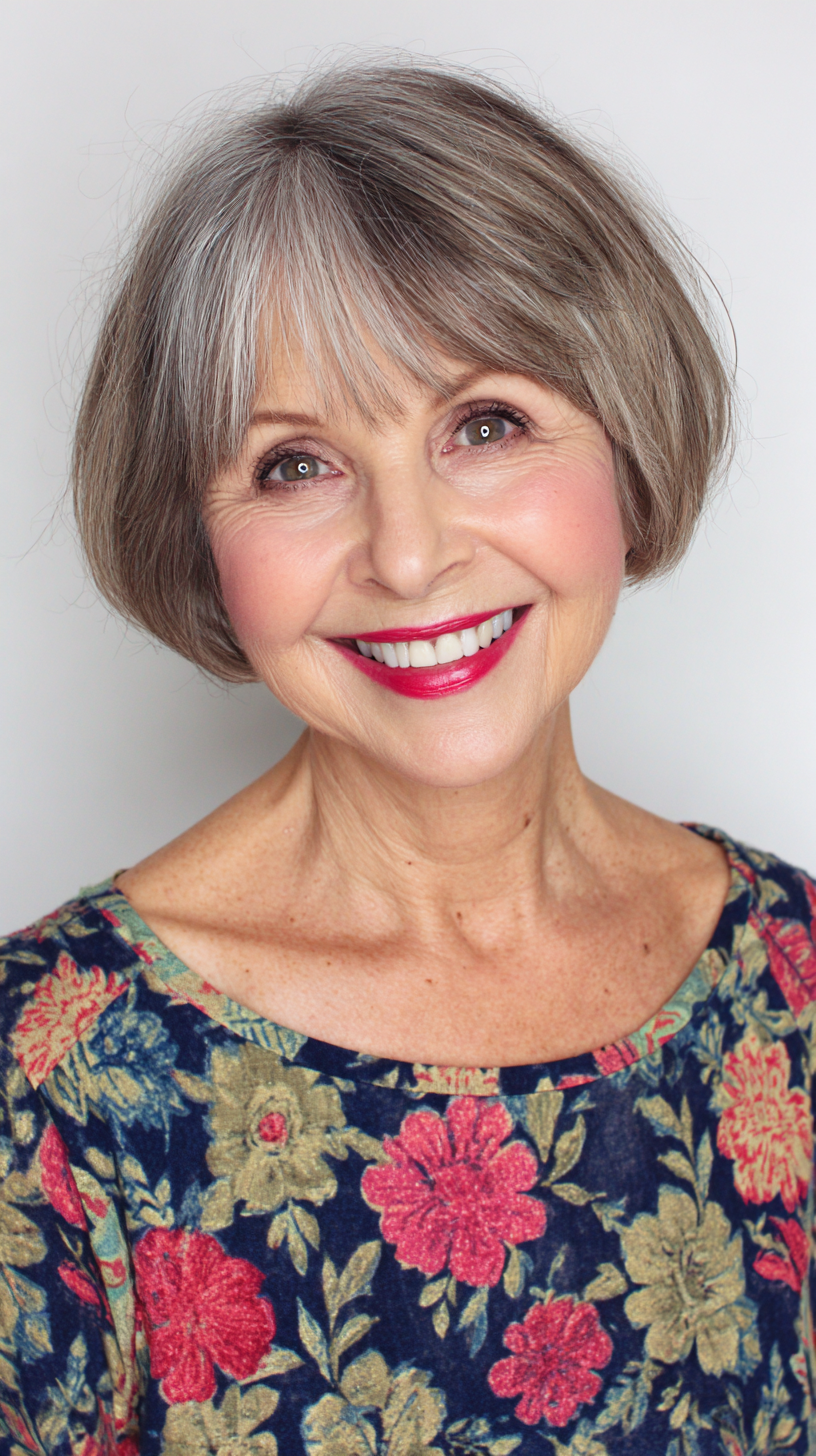 Chic Jaw-Length Rounded Bob with Subtle Highlights