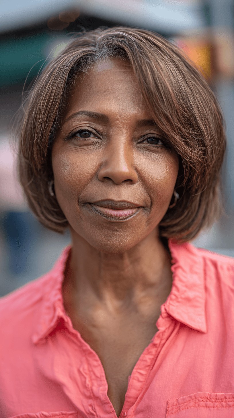 Chic Layered Bob with Subtle Highlights