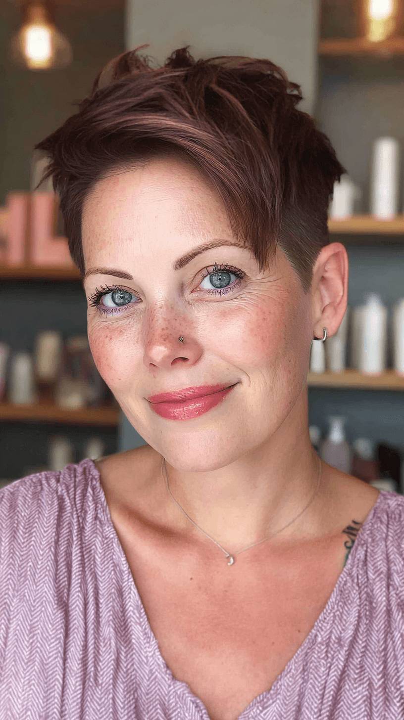 Chic Modern Pixie Cut with Subtle Highlights