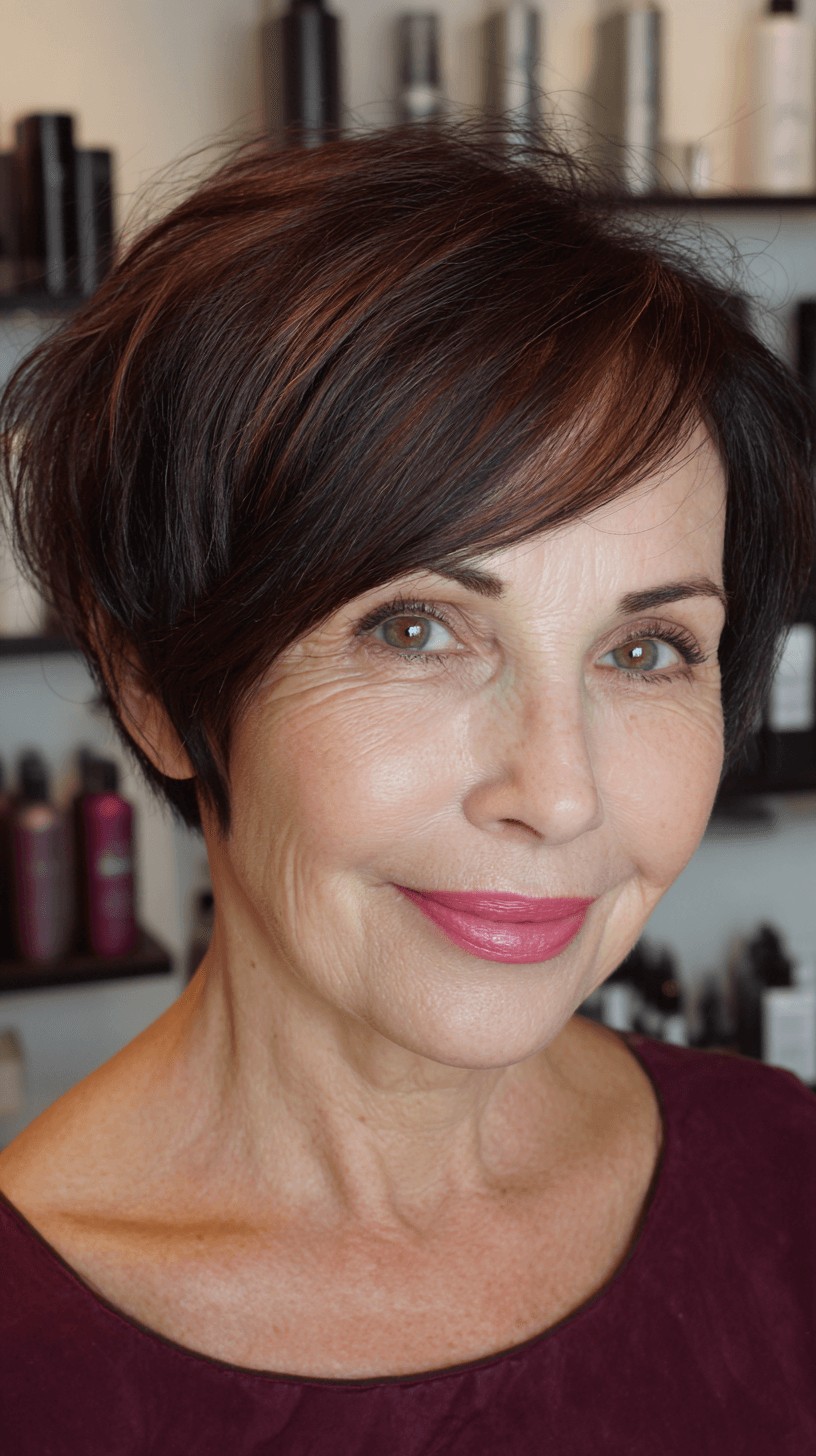 Chic Softly Stacked Short Cut with Subtle Highlights