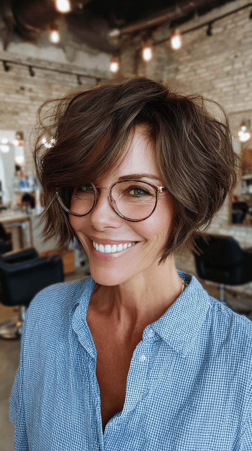 Chic Textured Bob with Effortless Movement