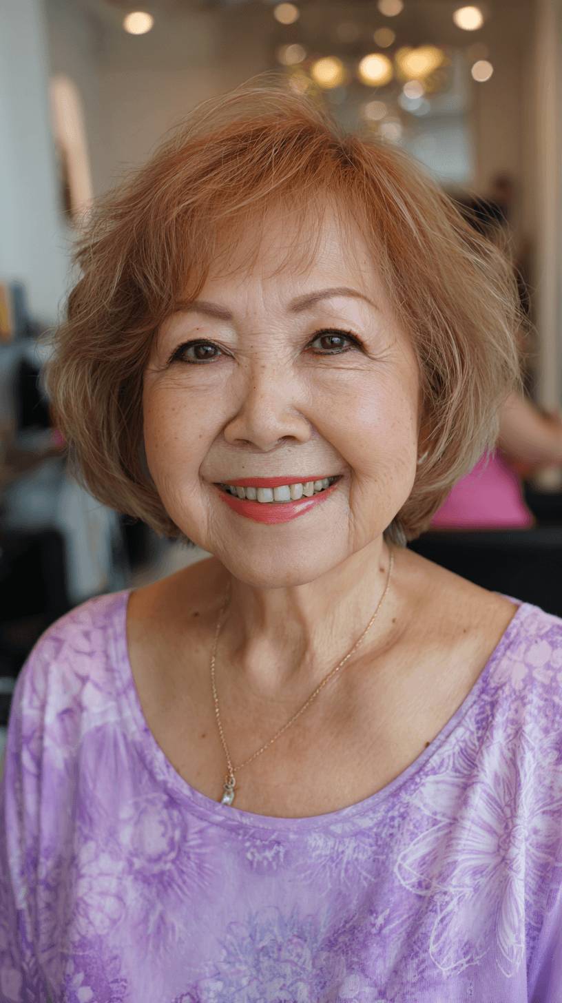 Chic Textured Jaw-Length Cut with Soft Curls