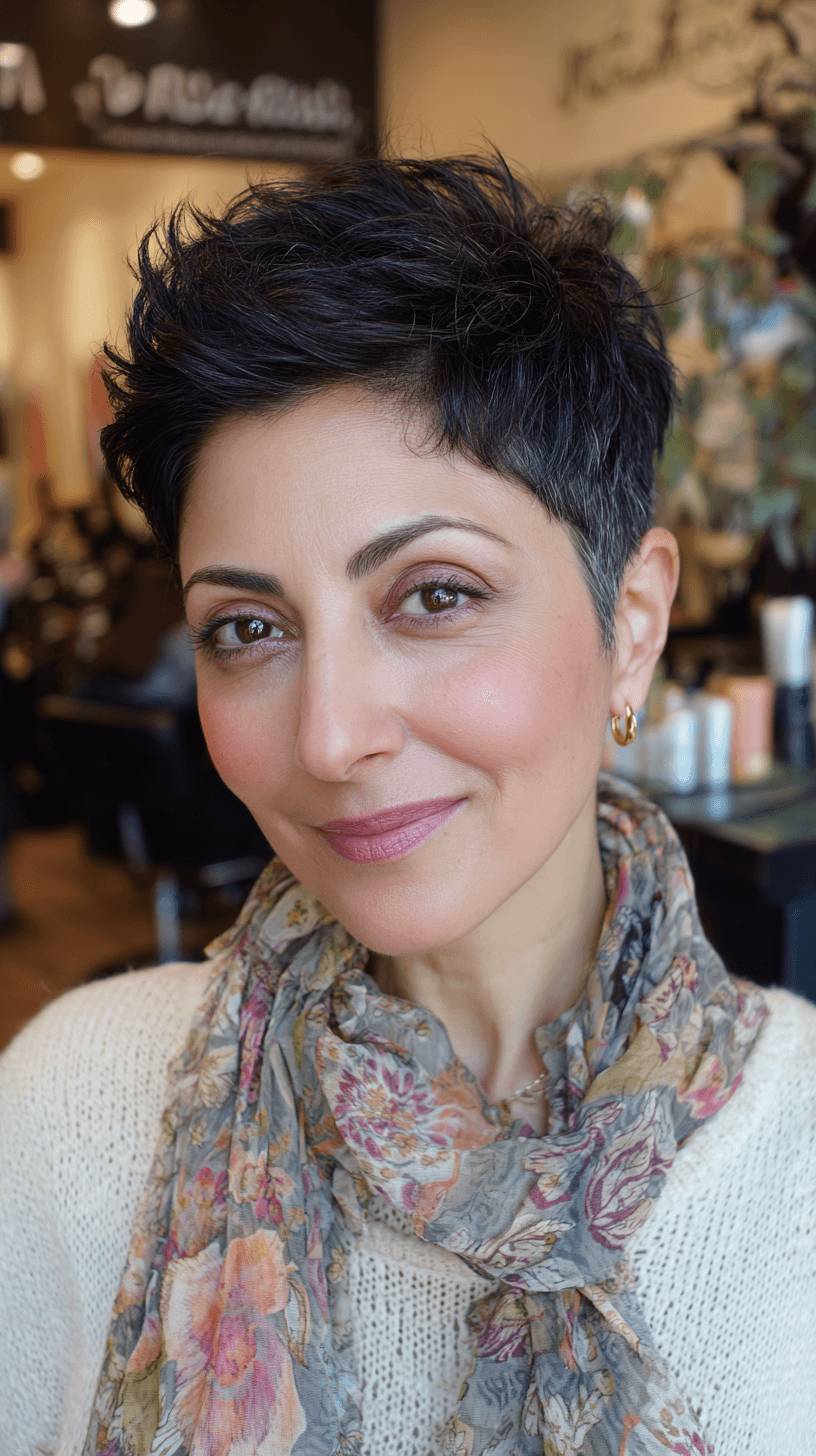 Chic Textured Pixie Cut with Playful Layers