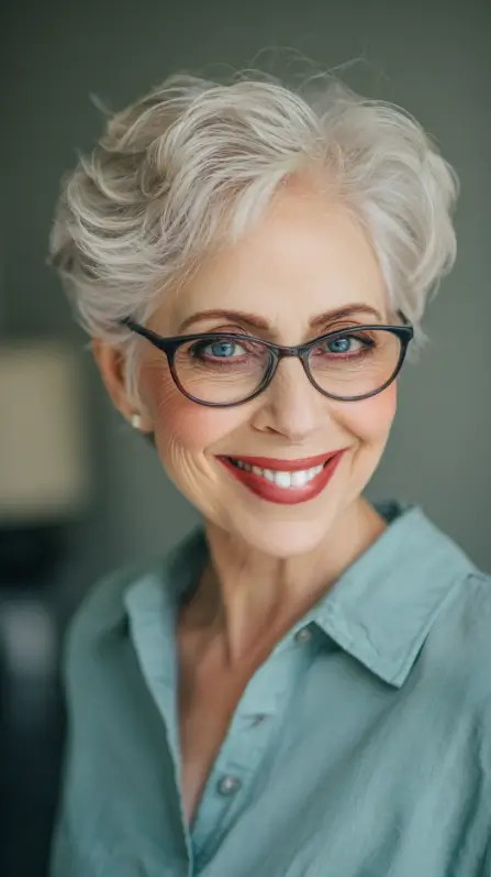 Chic Textured Pixie Cut with Soft Waves