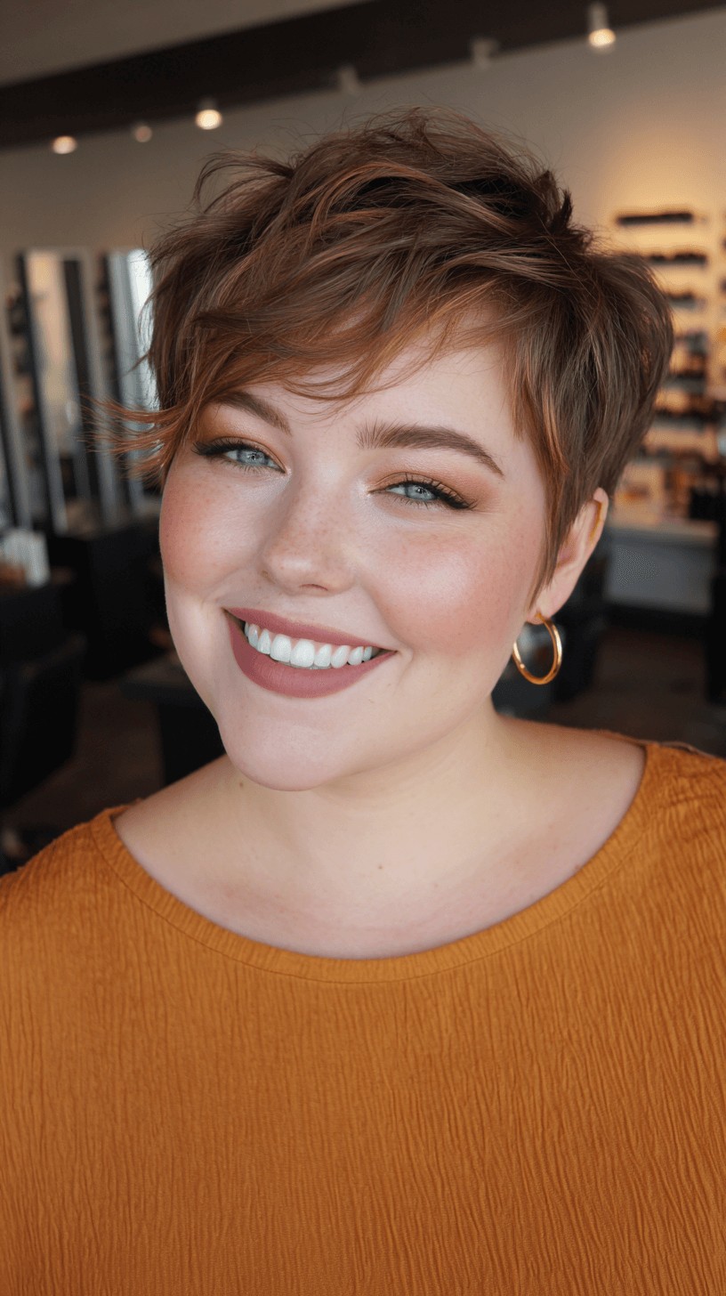 Chic Textured Pixie Cut with Wispy Bangs