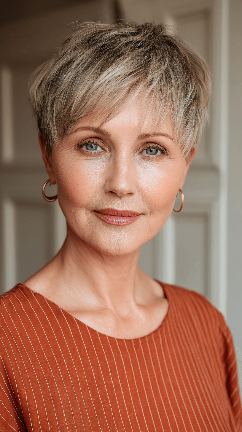 Chic Textured Short Crop with Feathered Layers