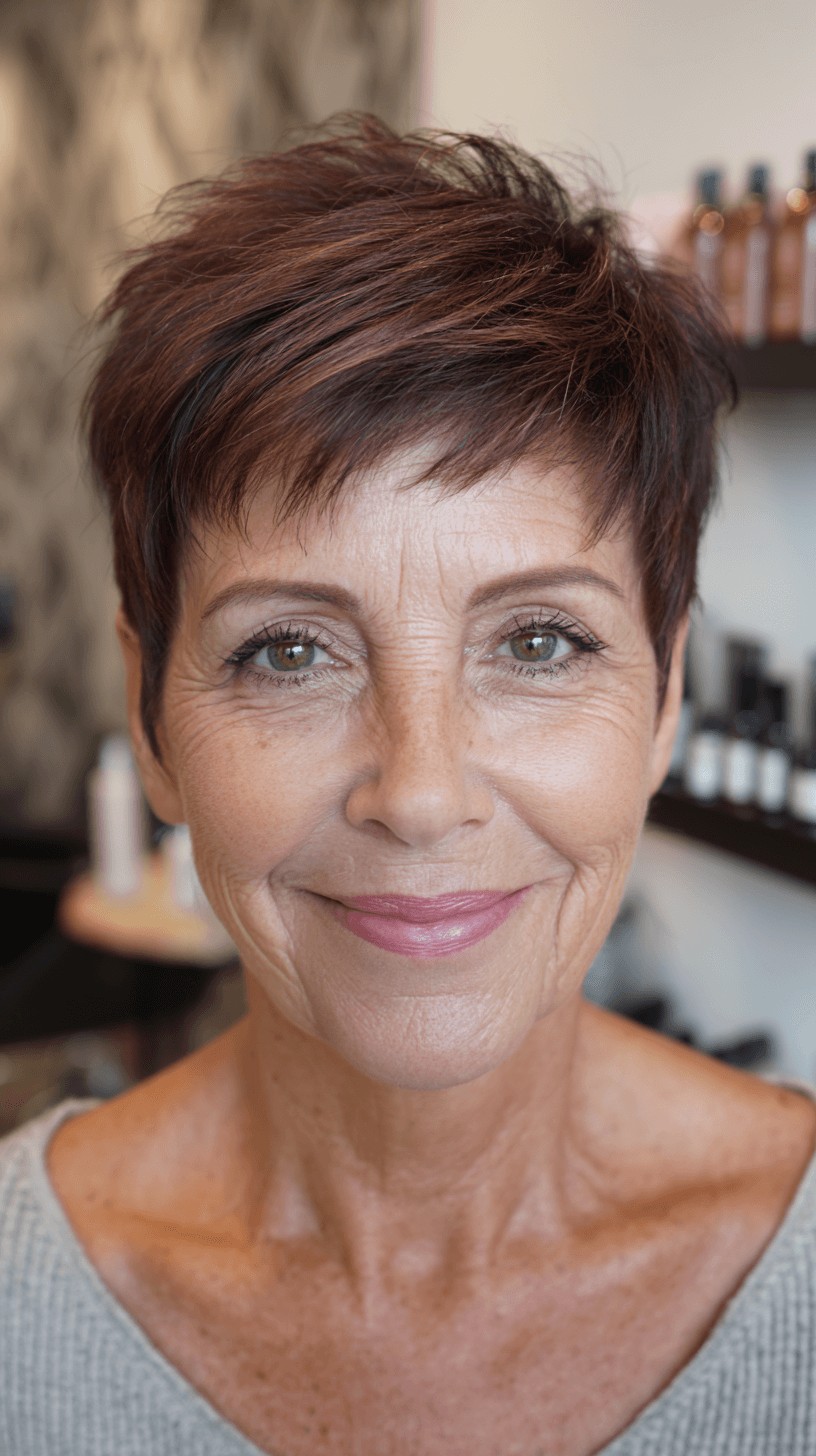 Chic Textured Short Crop with Subtle Dimension