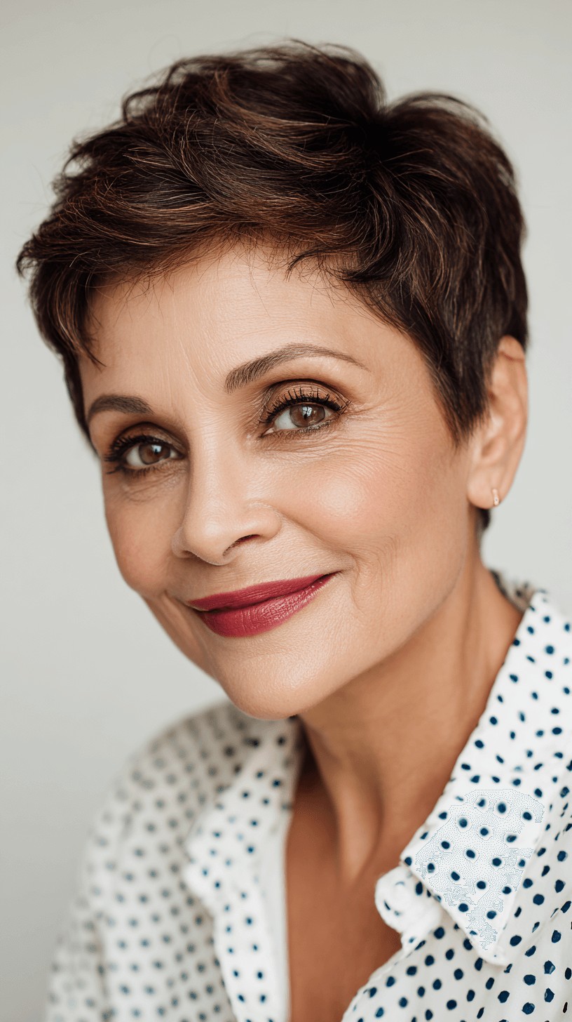 Chic Textured Short Crop with Subtle Highlights