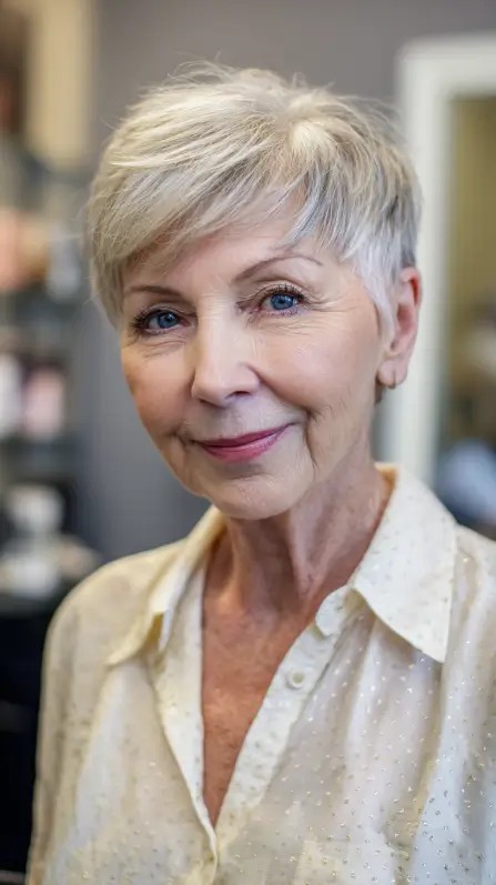 Chic Textured Short Pixie with Subtle Layers