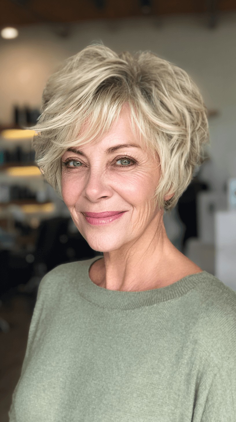 Chic Textured Short Shag with Effortless Volume