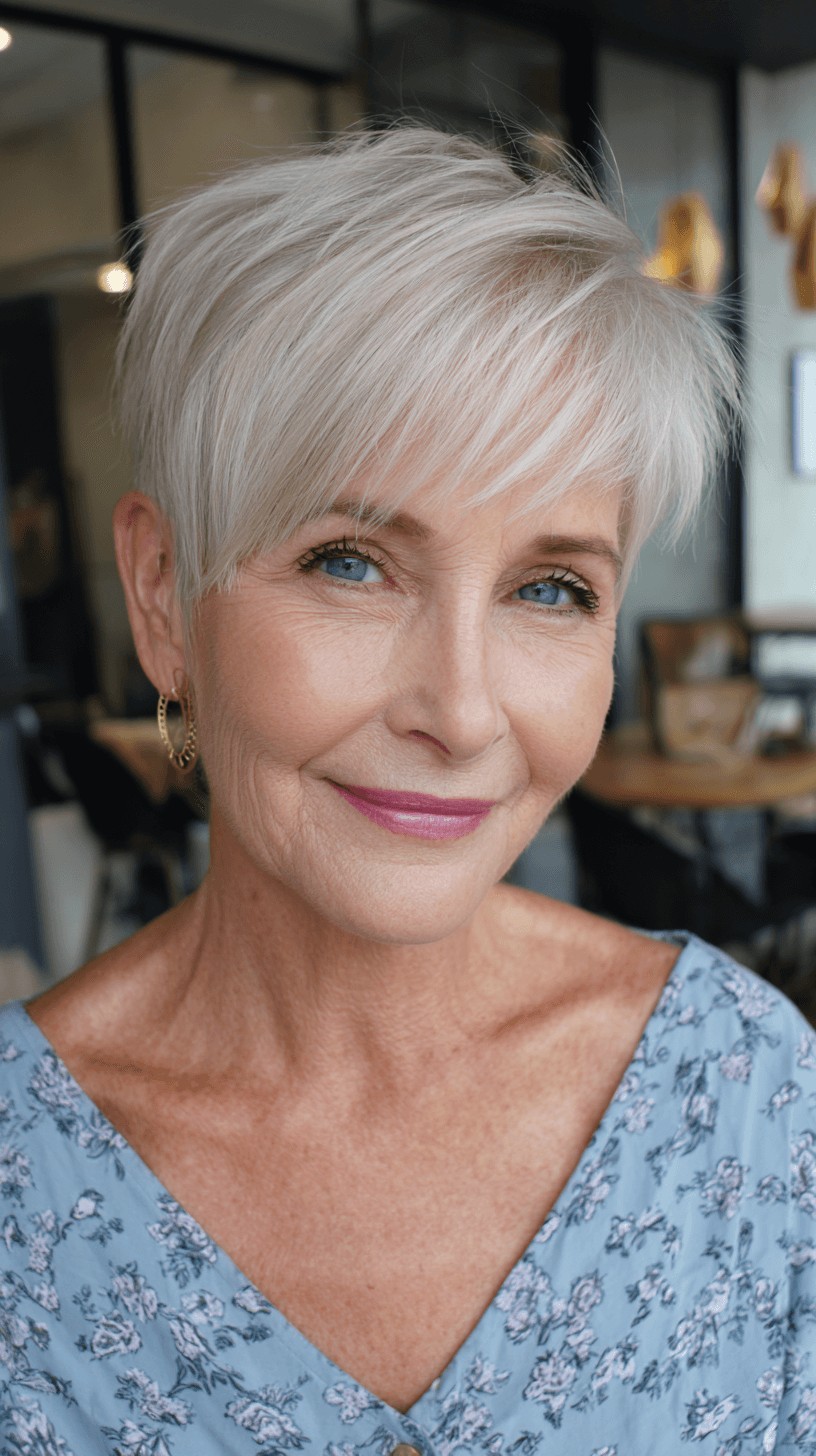 Chic Textured Side-Swept Pixie Cut