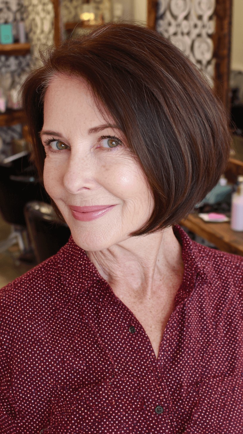 Classic A-Line Bob with Soft Curls