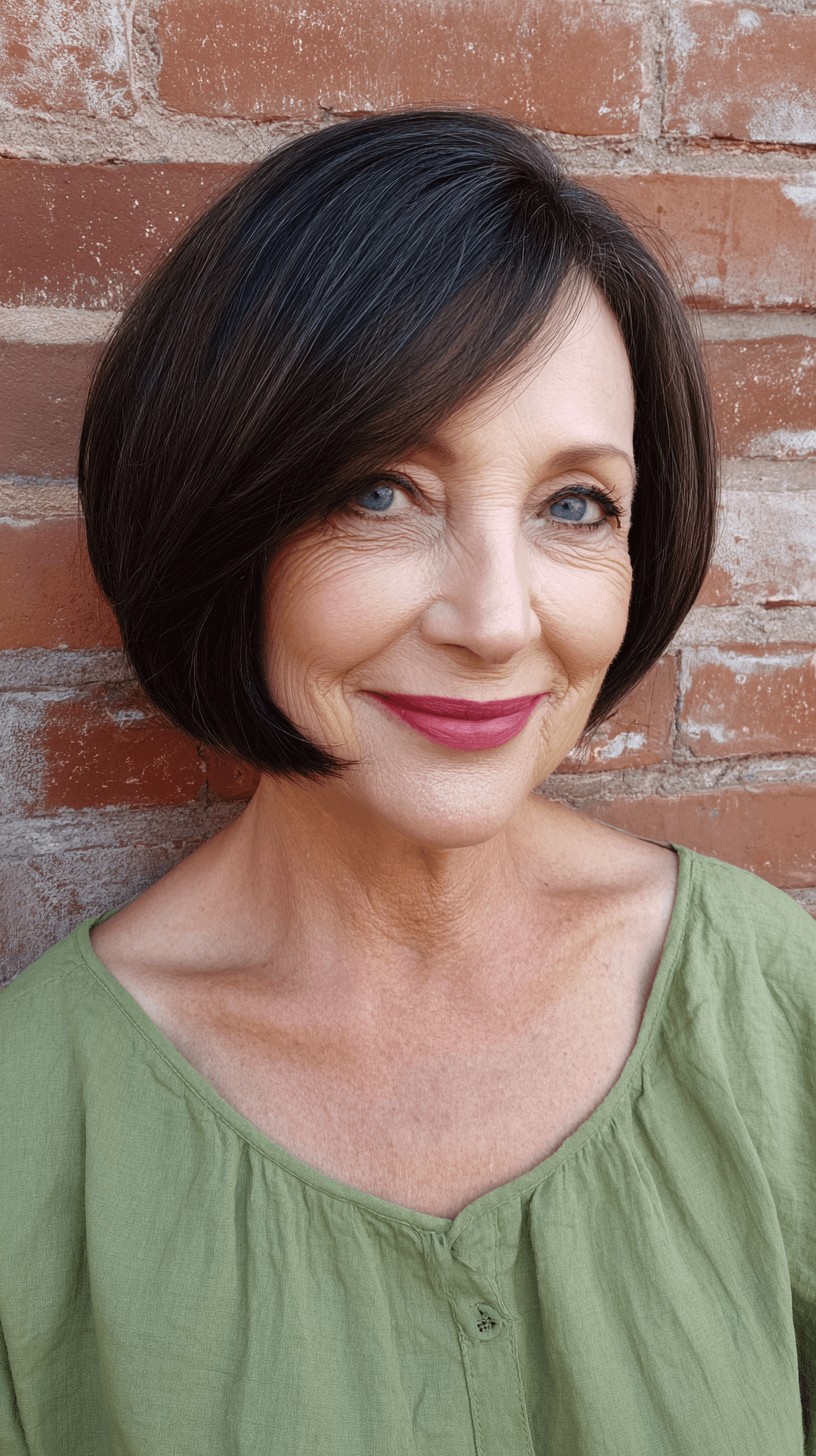 Classic Angular Bob with Soft Face-Framing Layers