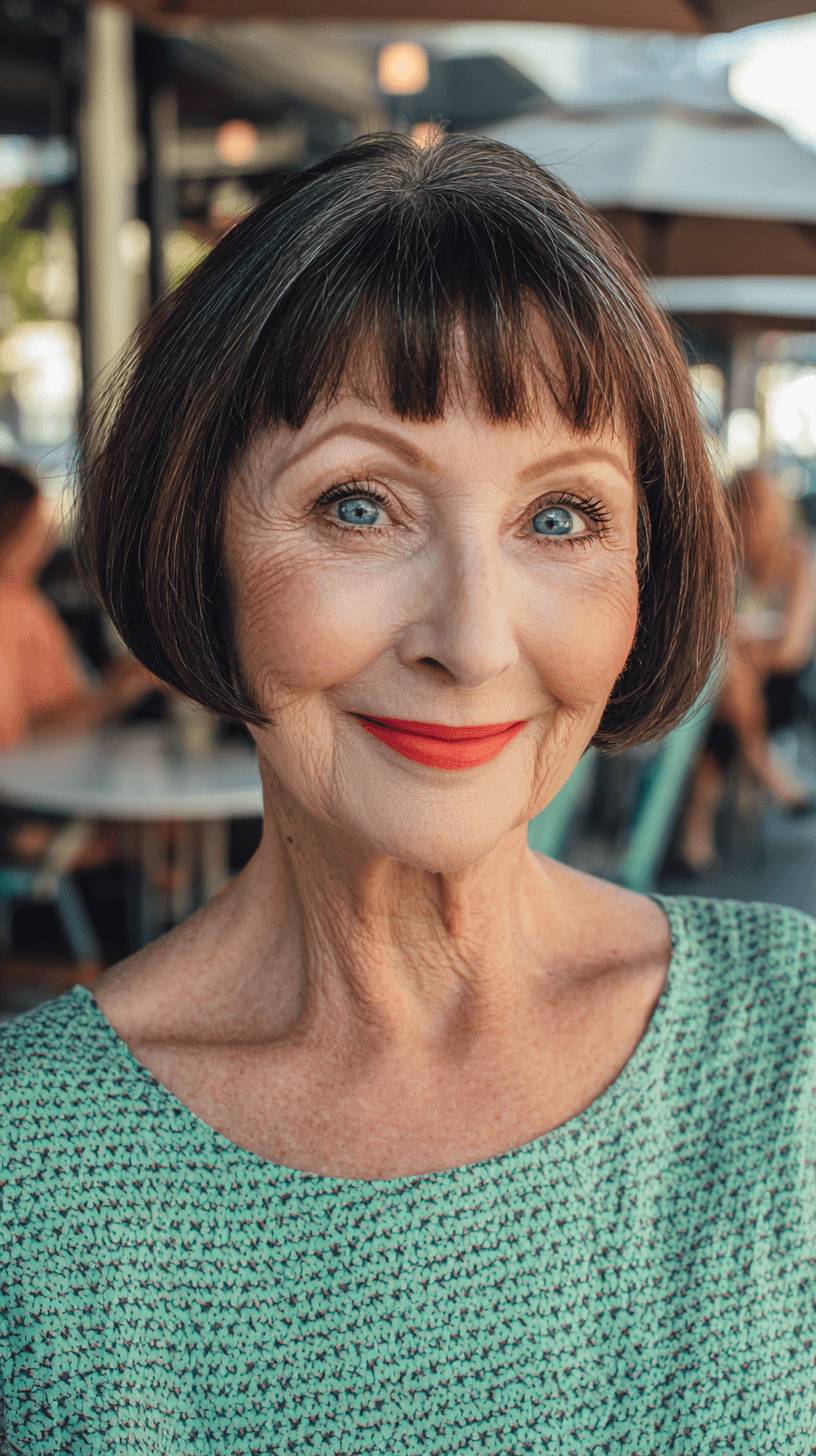Classic Blunt Bob with Soft Bangs
