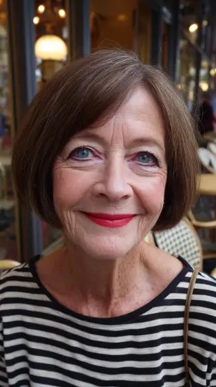 Classic Smooth Oval Bob with Subtle Layering