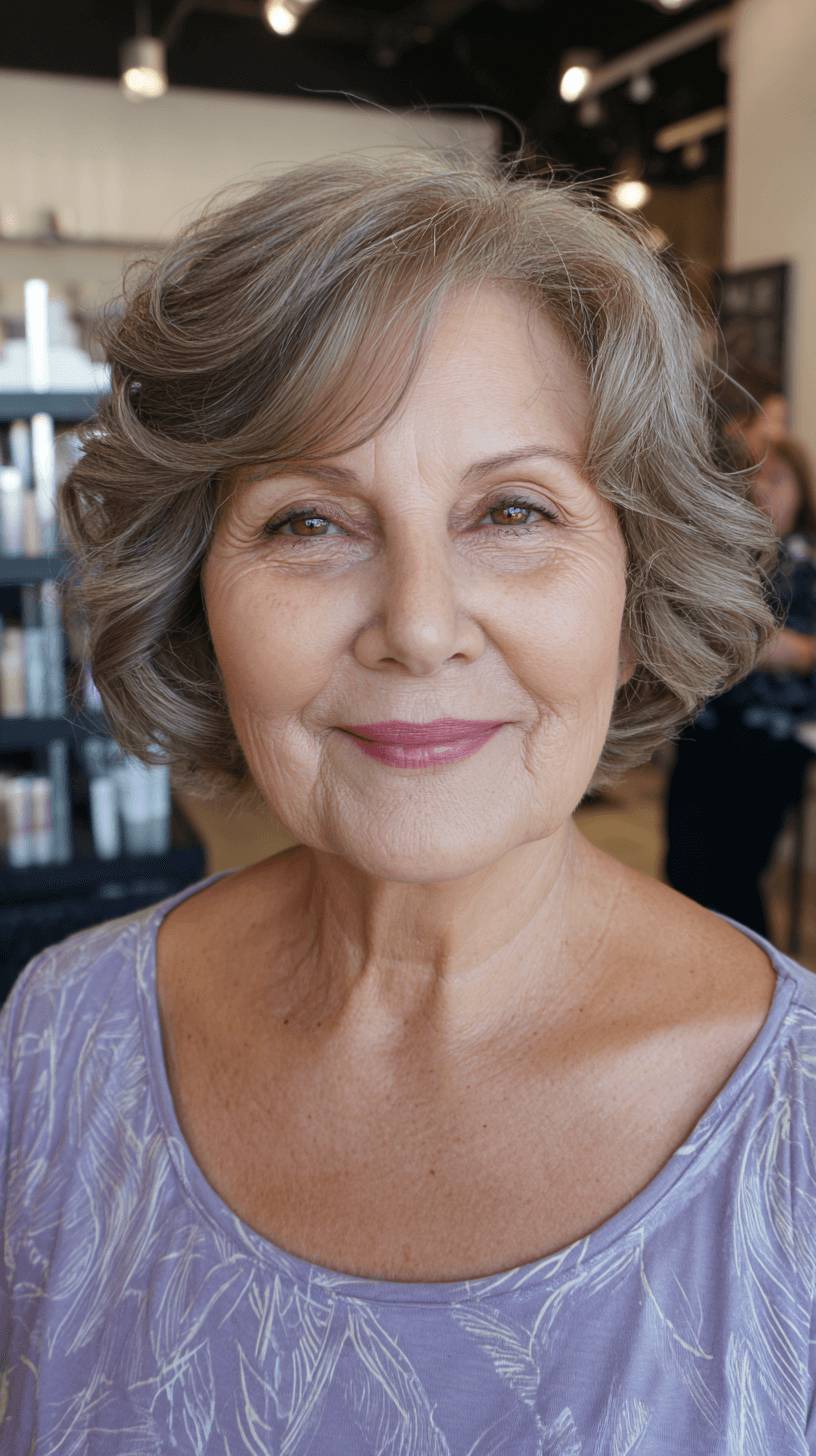 Classic Soft Curled Jaw-Length Cut with Subtle Volume