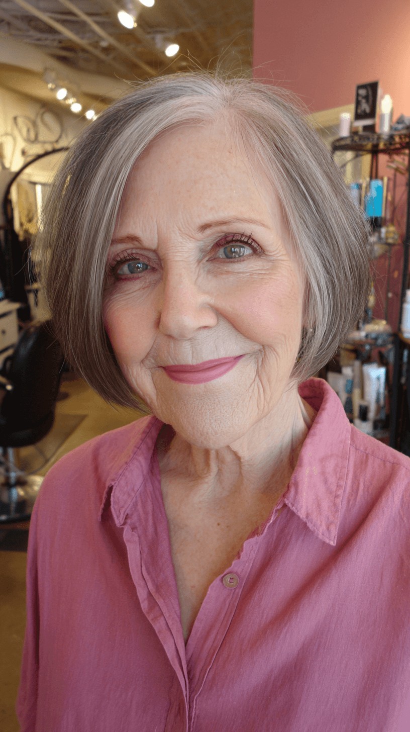 Classic Textured Oval Bob with Subtle Movement