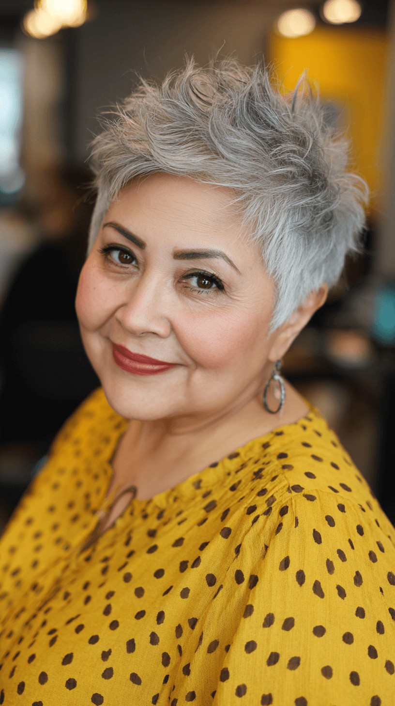 Dynamic High-Volume Pixie Cut with Textured Layers