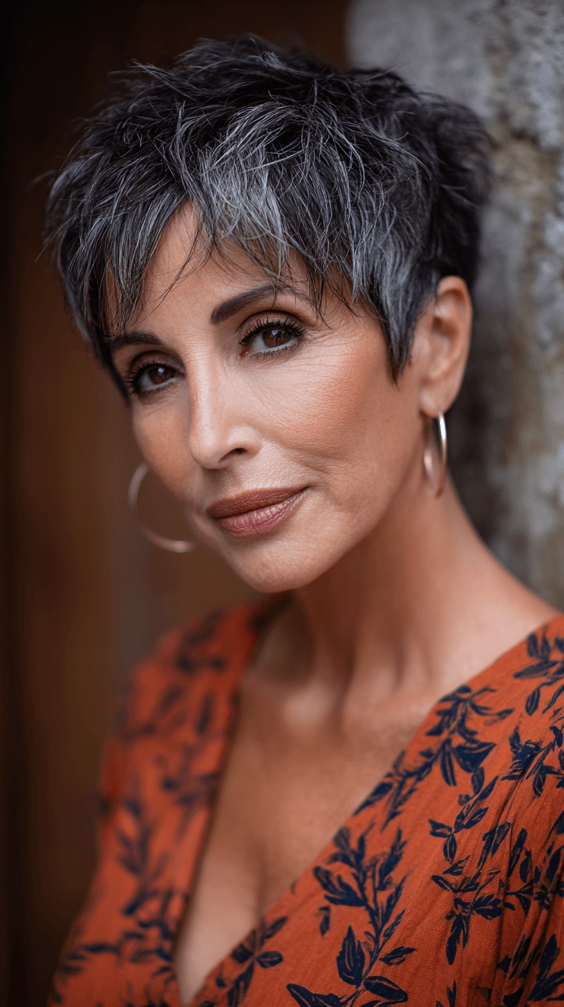 Dynamic Textured Pixie Cut with High-Contrast Highlights