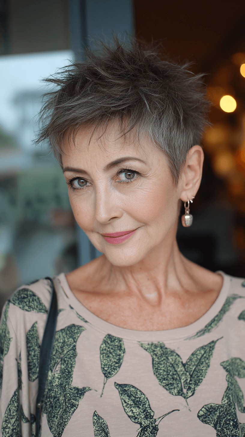 Dynamic Textured Pixie Cut with Playful Volume